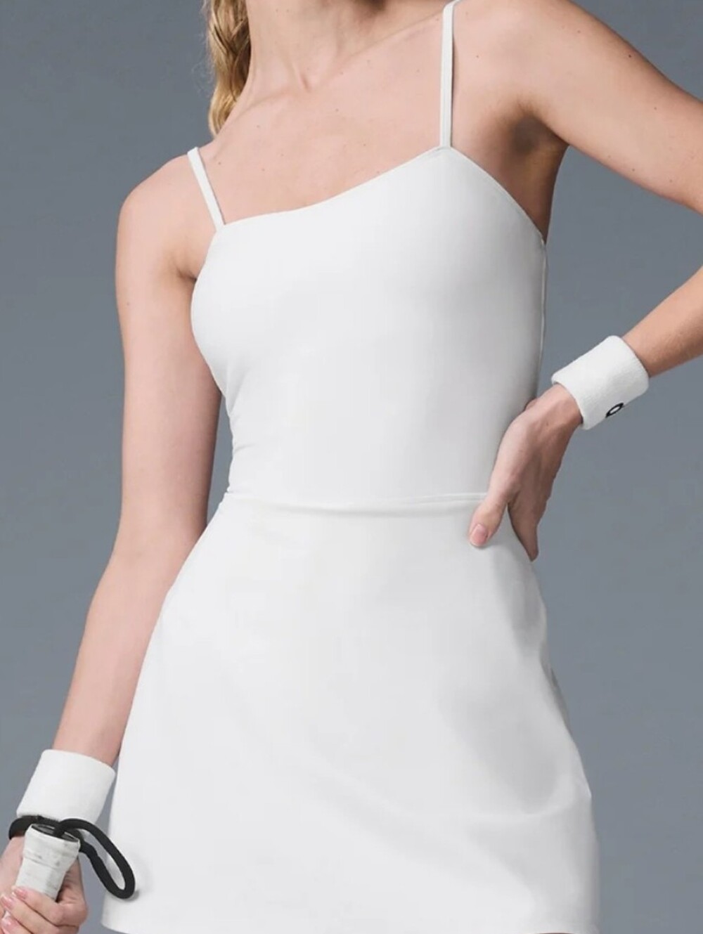 Alo Yoga Courtside Tennis Dress White Built In Shorts XS - Picture 3 of 14